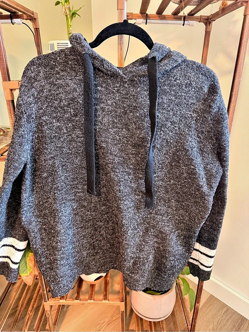 KD Style Gray Cowl Neck Long Sleeve